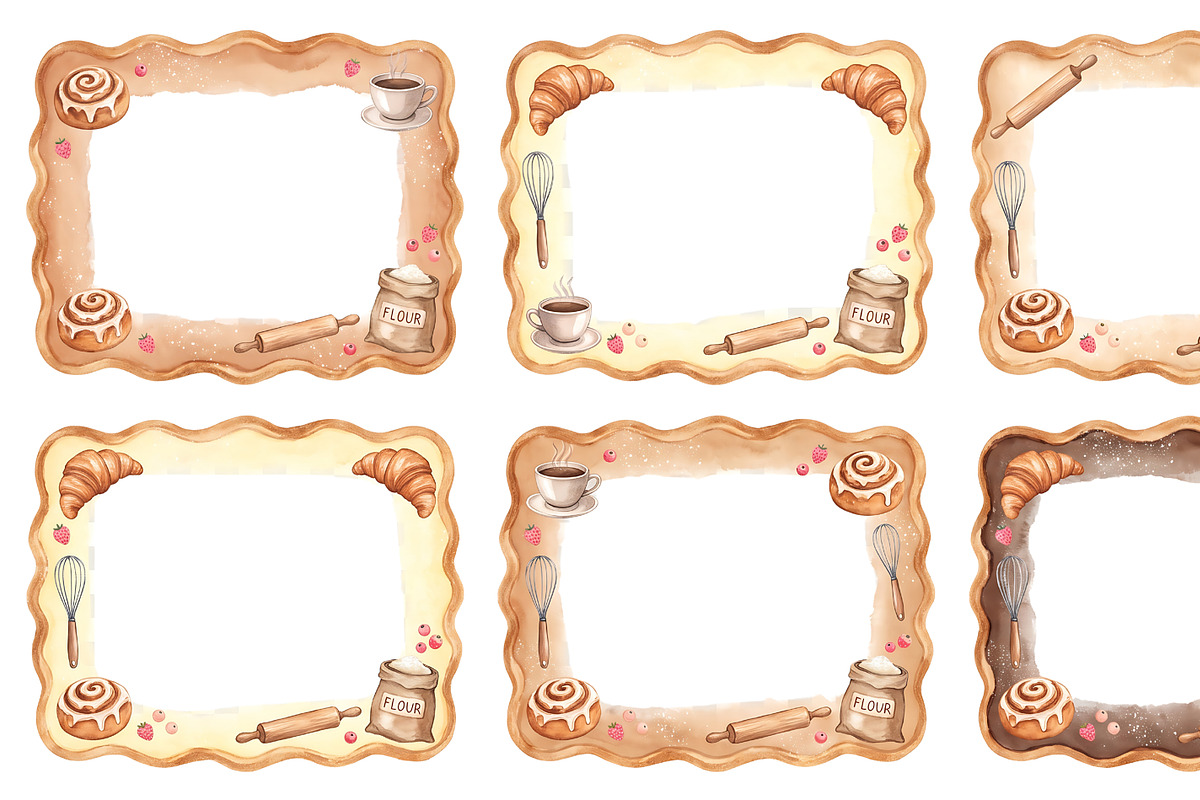Watercolor Borders Clipart Set, an Object Graphic by RAHMAT (Photo 9 of 15)