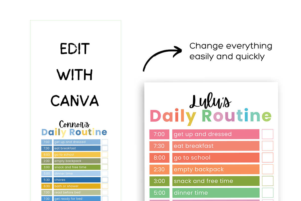 Kids Chore Chart, Canva Editable, a Stationery Template by Earley Bird Design Studio (Photo 3 of 6)