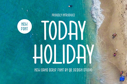 Today Holiday, a Sans Serif Font by QR Design Studio