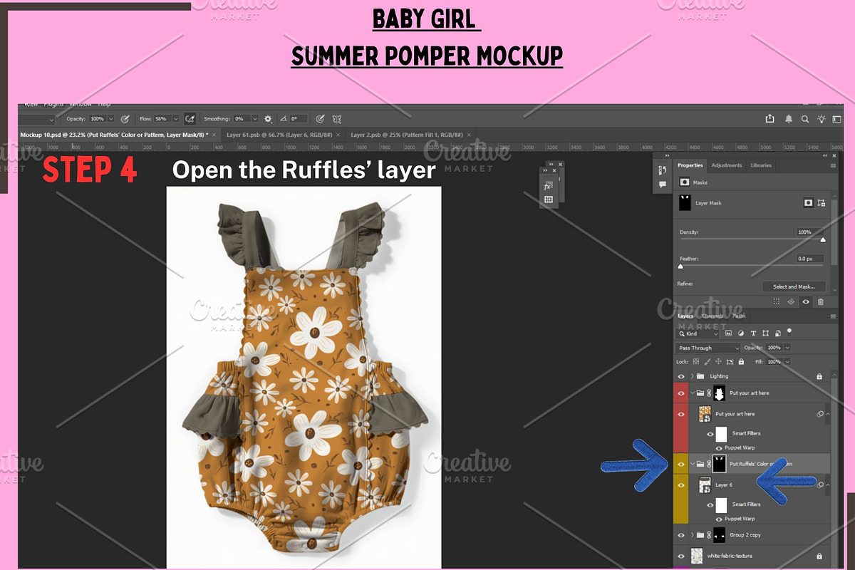 Baby Girl Summer Romper Mockuup, a Hoody Mockup by Nora Gad (Photo 6 of 22)