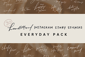 30 Everyday Instagram Story Stickers, a Decorative Illustration by Joyscript