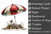 Whimsical Summer Clipart Bundle, an Illustration by Canvas Craft (Thumbnail 2 of 7)
