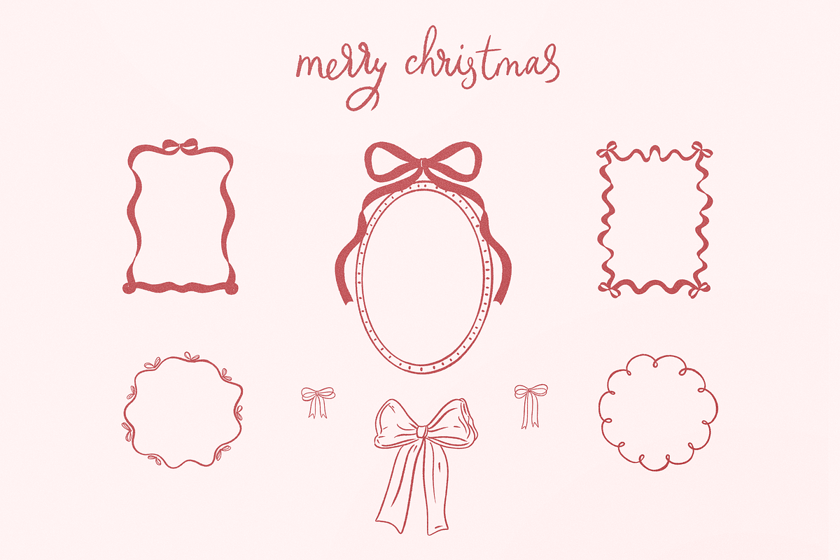 Christmas Hand Drawn Line Art, a Seasonal Illustration by Summer Nightingale Art (Photo 7 of 19)