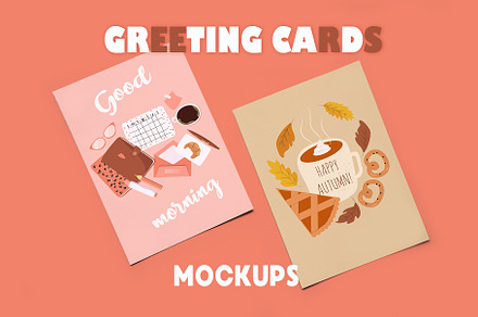 GREETING CARDS MOCKUPS, a Merchandise Mockup by pinkstore