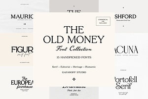 Old Money Luxury Font Collection, a Serif Font by gafaroff studio