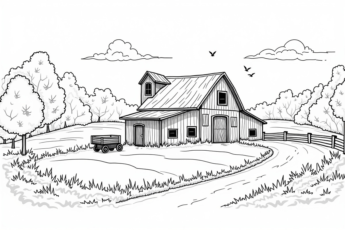 Rustic Farmhouse Vintage Set, an Illustration by BIPLOB EXPERT (Photo 3 of 7)
