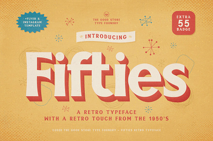 Fifties + Extras, a Script Font by The Good Store