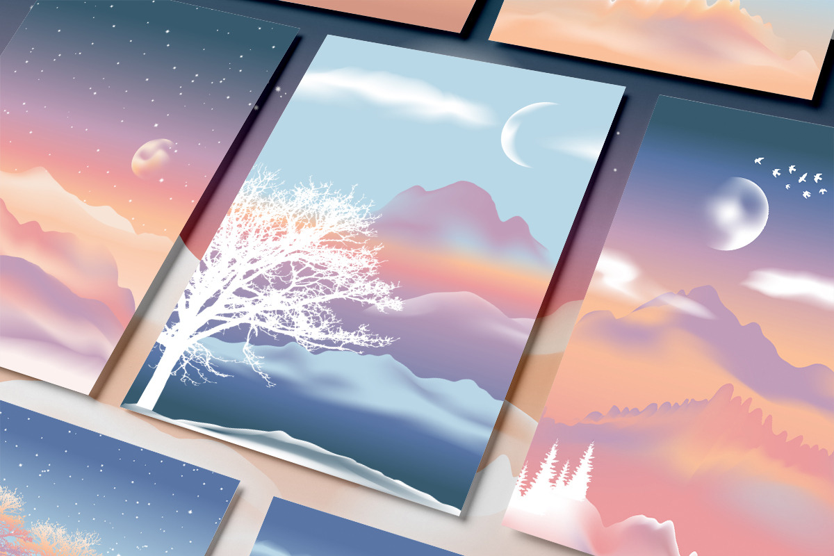 Landscape creator. Foggy sunrise, an Object Graphic by Julie&Taily (Photo 10 of 30)