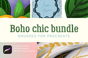 Boho brushes set with stamps, a Brush Add-On by Big Bundles Shop (Thumbnail 1 of 32)