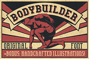 Bodybuilder Layered Font, a Symbol Font by VozzyStock (Thumbnail 3 of 12)
