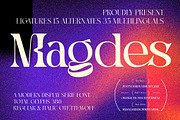 Magdes Modern Display Serif Font, a Serif Font by timelesstype.co (Thumbnail 1 of 15)
