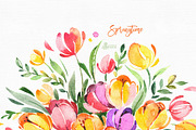 Springtime. Watercolor collection, an Illustration by OctopusArtis (Thumbnail 3 of 8)