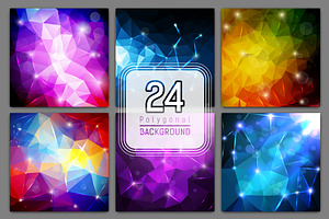 [50%OFF] 24 polygonal backgrounds