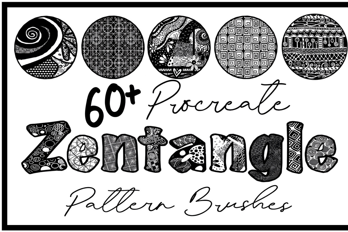 Zentangle 60 Pattern Brush Bundle, a Brush Add-On by Willow & Wheat (Photo 1 of 4)
