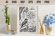 Stencil Vintage Raven, an Object Illustration by MARYCRAFTIRIA (Thumbnail 3 of 3)