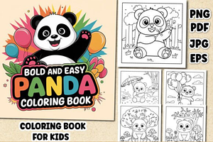 Bold & Easy Panda Coloring