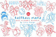 Baseball Mama PNG Clipart, a Sport Illustration by LemonDesign (Thumbnail 1 of 3)