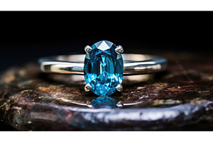 gemstone blue zircon ai generated, a Beauty & Fashion Photo by pikepicture