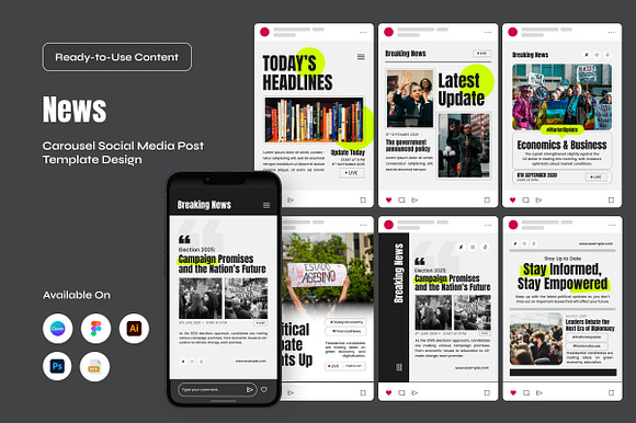 Breaking News Instagram Carousel preview 6