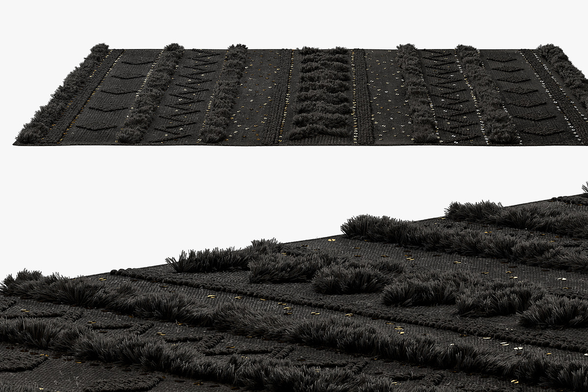 nuLOOM Black Wool Raised Geometric S, a Furniture 3D Model by 3dmitruk (Photo 2 of 17)