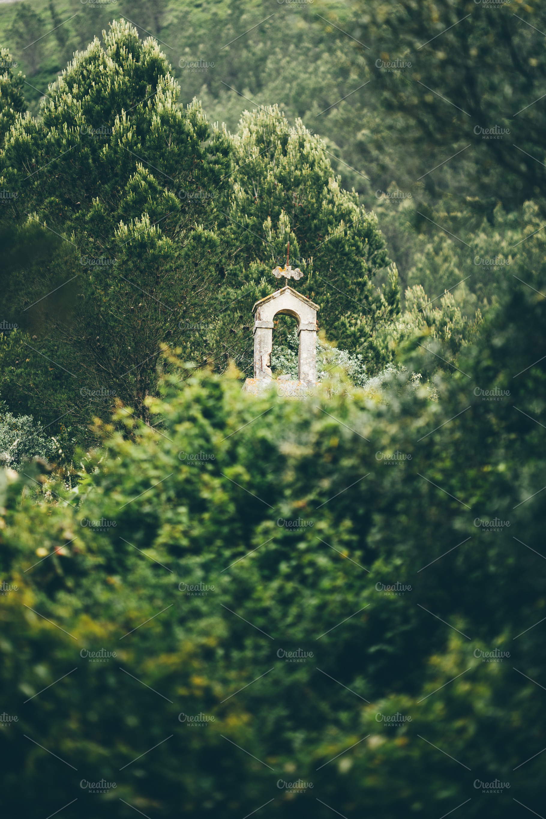 Telephoto bell tower in forest, an Architecture Photo by SkyNext