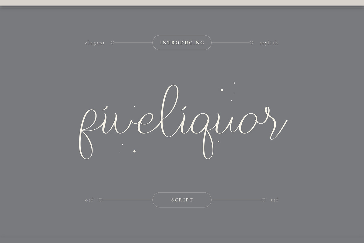 Five Liquor Script Handwritten, a Script Font by infernostudio3 (Photo 1 of 15)