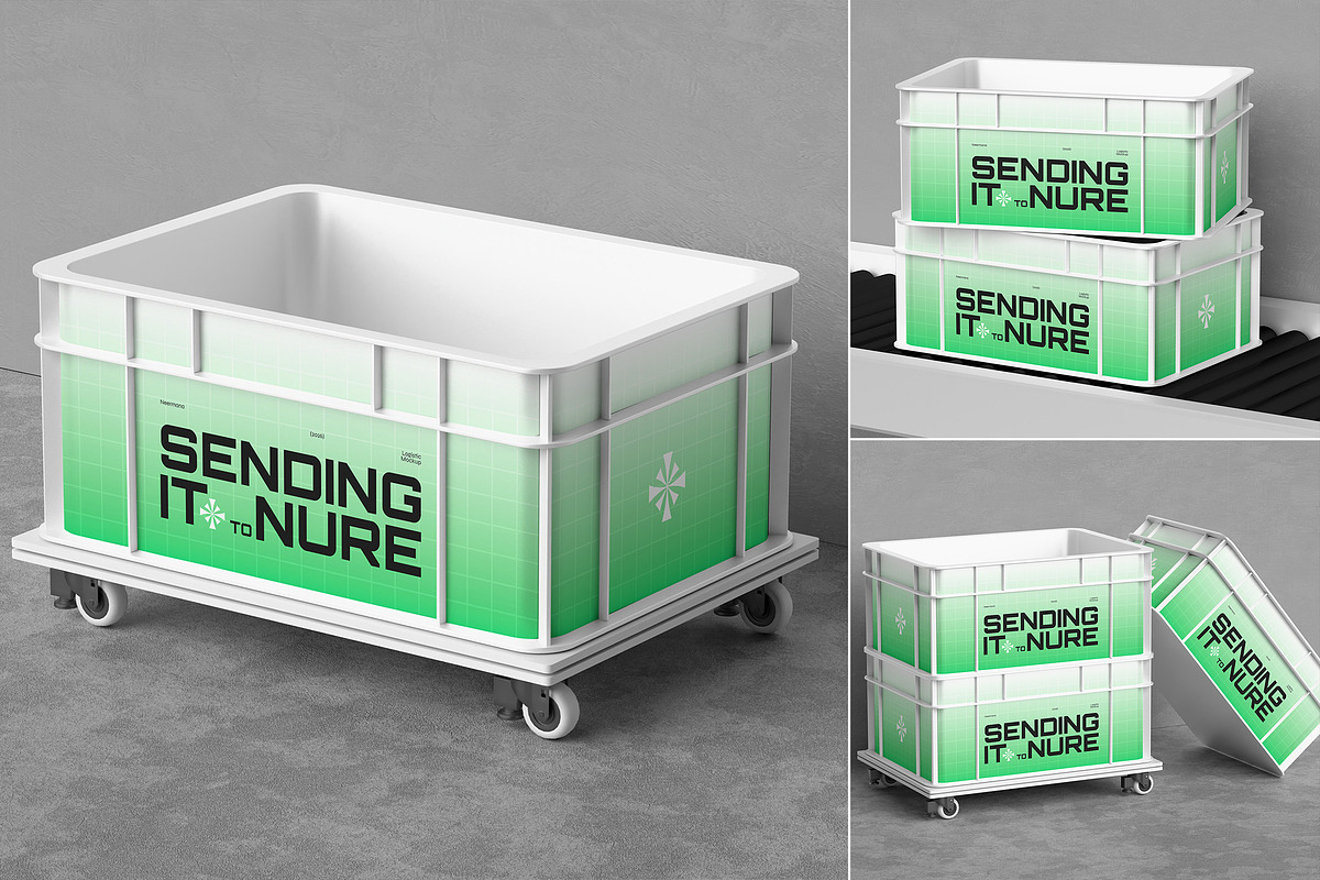 Plastic Crates Mockup, a Product Mockup by Neermana (Photo 1 of 7)