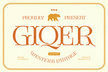 Giqer Western Vintage Serif