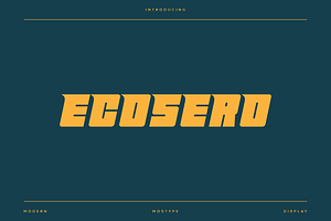 Ecosero - Modern Sport Typeface