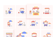 Food Stall Vector Set, a Duotone Icon by Brickclay (Thumbnail 5 of 5)