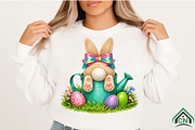 Easter Bunny Garden Clipart PNG, an Illustration by Craft Nest (Thumbnail 2 of 4)