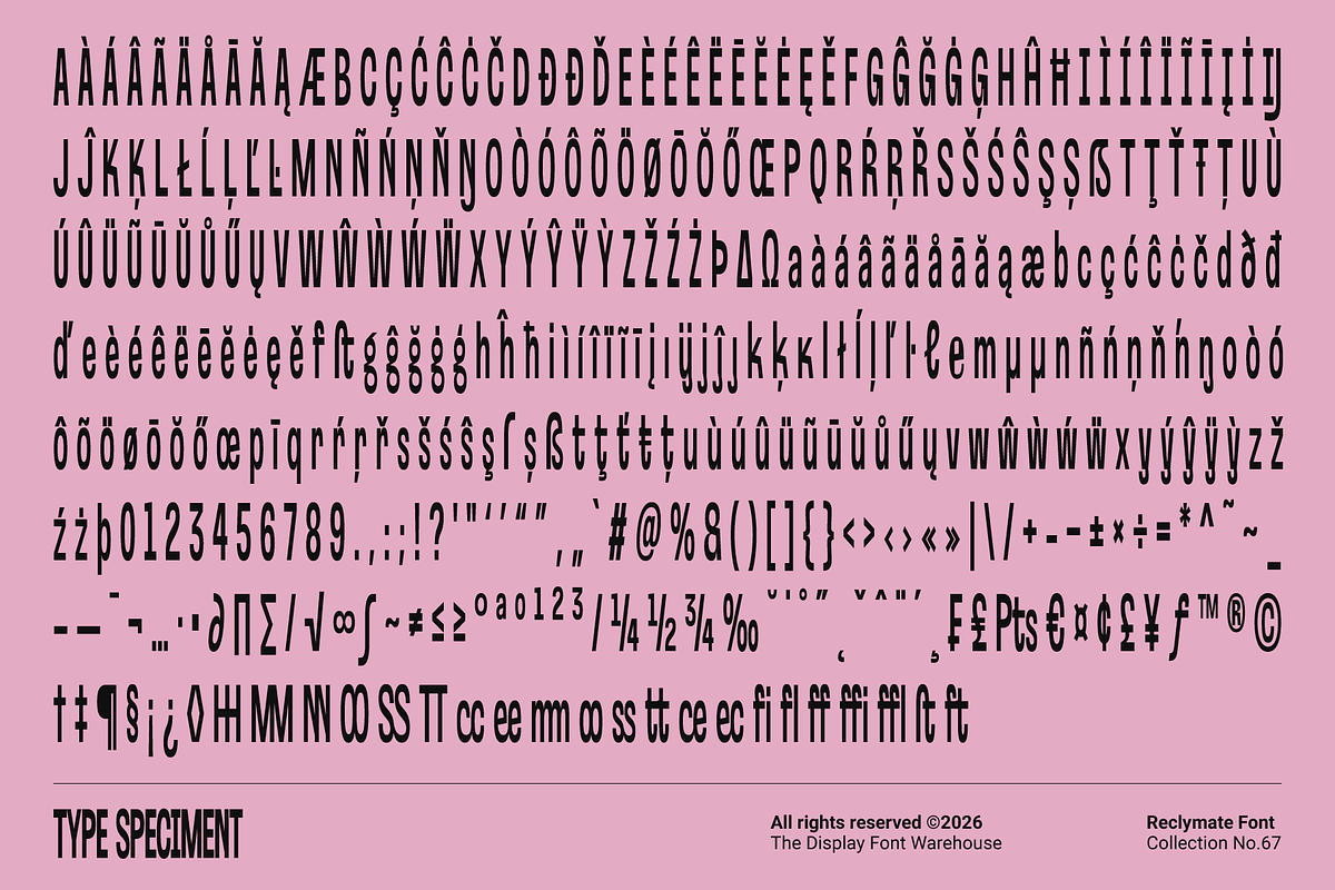 Reclymate – Extra Condensed Font, a Sans Serif Font by Zarma Type (Photo 12 of 13)