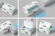 Face Mask Box Mockups, a Mask Mockup by megostudi0 (Thumbnail 1 of 7)