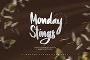 Monday Stings - Script Handwritten, a Handwritten Font by Samtiv Studio (Thumbnail 1 of 6)