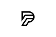 Modern FP PF Letter Monogram Logo, a Branding & Logo Template by MenkType Studio (Thumbnail 2 of 3)