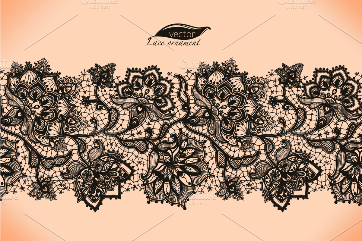 lace ribbon seamless pattern, a Texture Graphic by Vikpit (Photo 1 of 4)