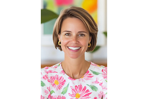 Portrait of Smiling Woman with, a Person Photo by Lermont51