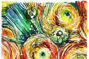 12 paintings with flowers, a Decorative Illustration by coconut_forest (Thumbnail 2 of 13)