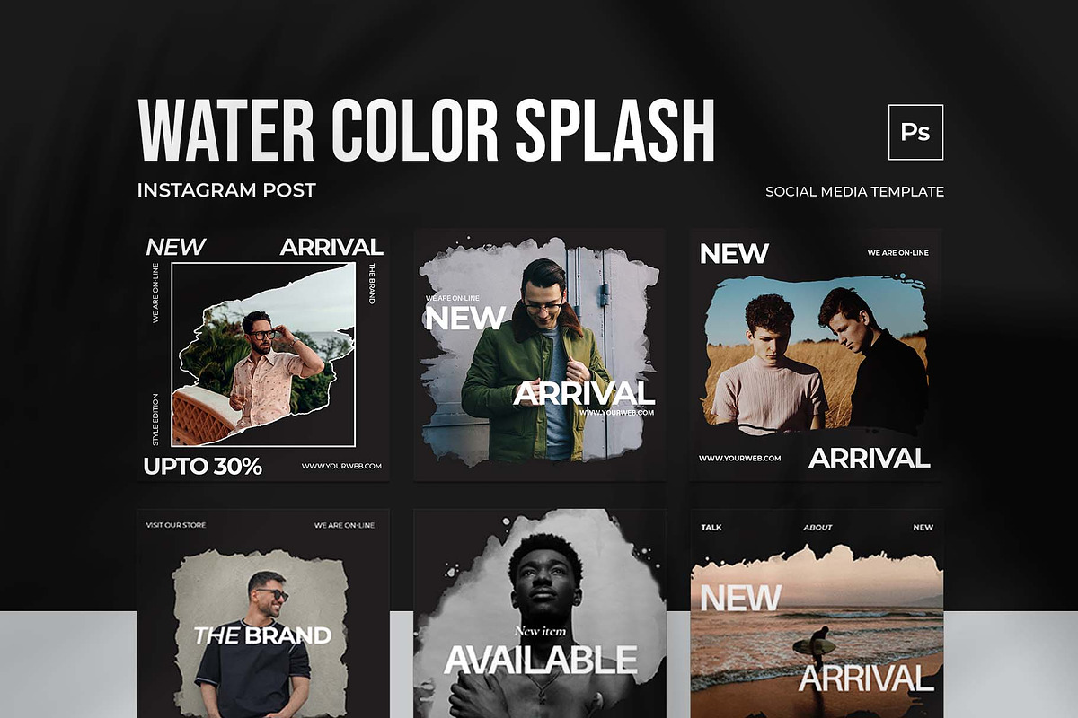 Watercolor Splash Instagram, a Social Media Template by Analogi Studio (Photo 4 of 6)