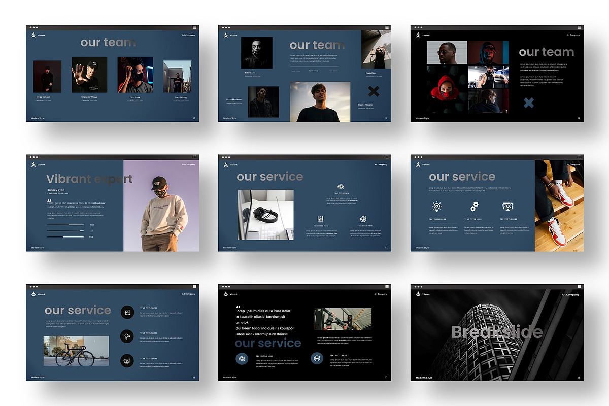 Vibrant  – Business PowerPoint, a Presentation Template by Dens Creative Studio (Photo 4 of 6)