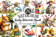 Quirky Retirement Clipart, a Seasonal Illustration by Designking (Thumbnail 1 of 5)