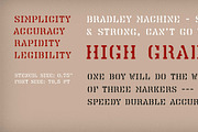 Vtg Stencil Bradley 075, a Slab Serif Font by astype fonts (Thumbnail 4 of 7)