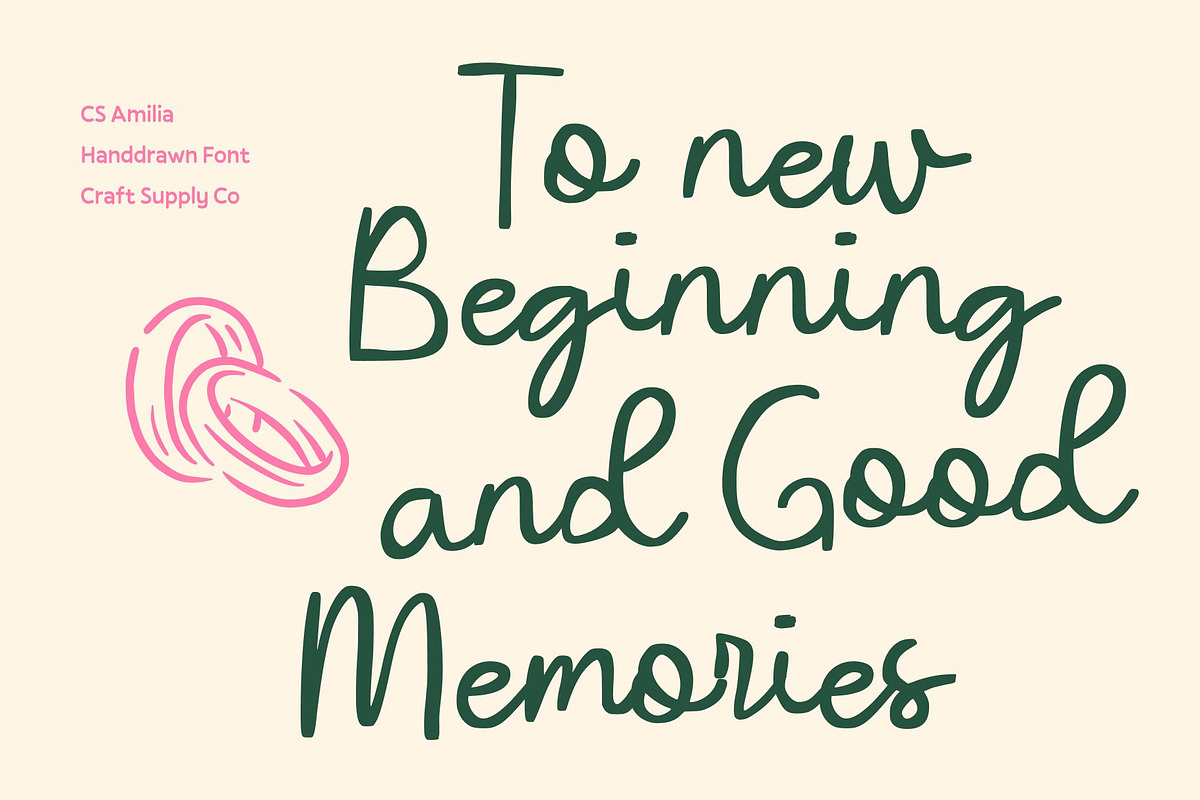 CS Amilia – Handwritten Script Font, a Script Font by Craft Supply Co. (Photo 6 of 8)