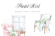 Pastel Noel - Magical Winter Set, a Seasonal Illustration by studioequinox (Thumbnail 10 of 10)