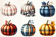 Autumn Plaid Pumpkin Clipart, an Illustration by Rose Art (Thumbnail 4 of 7)