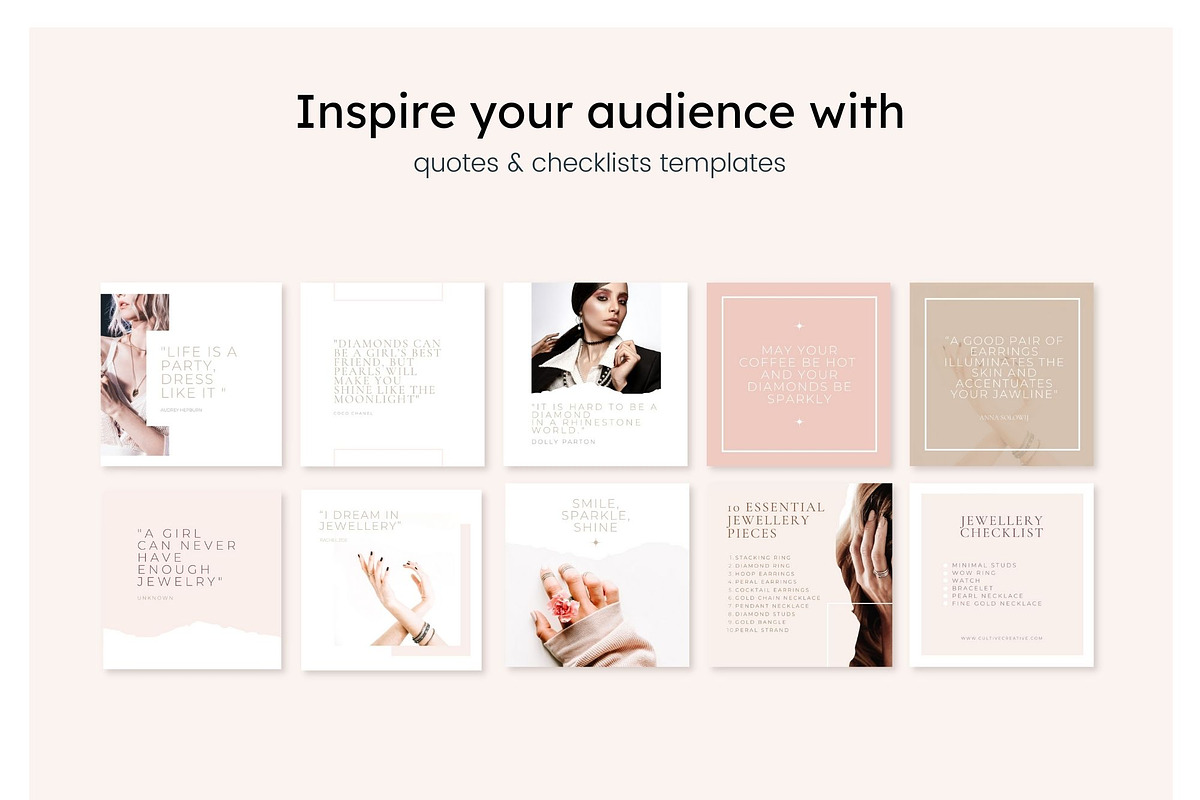 Jewel Instagram Feed Canva Templates, a Social Media Template by Cultive Creative (Photo 8 of 13)