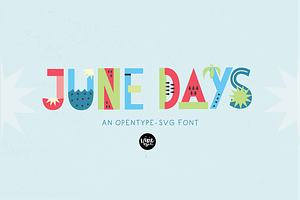 JUNE DAYS OpenType-SVG Color Font, a Font by Blush Font Co.