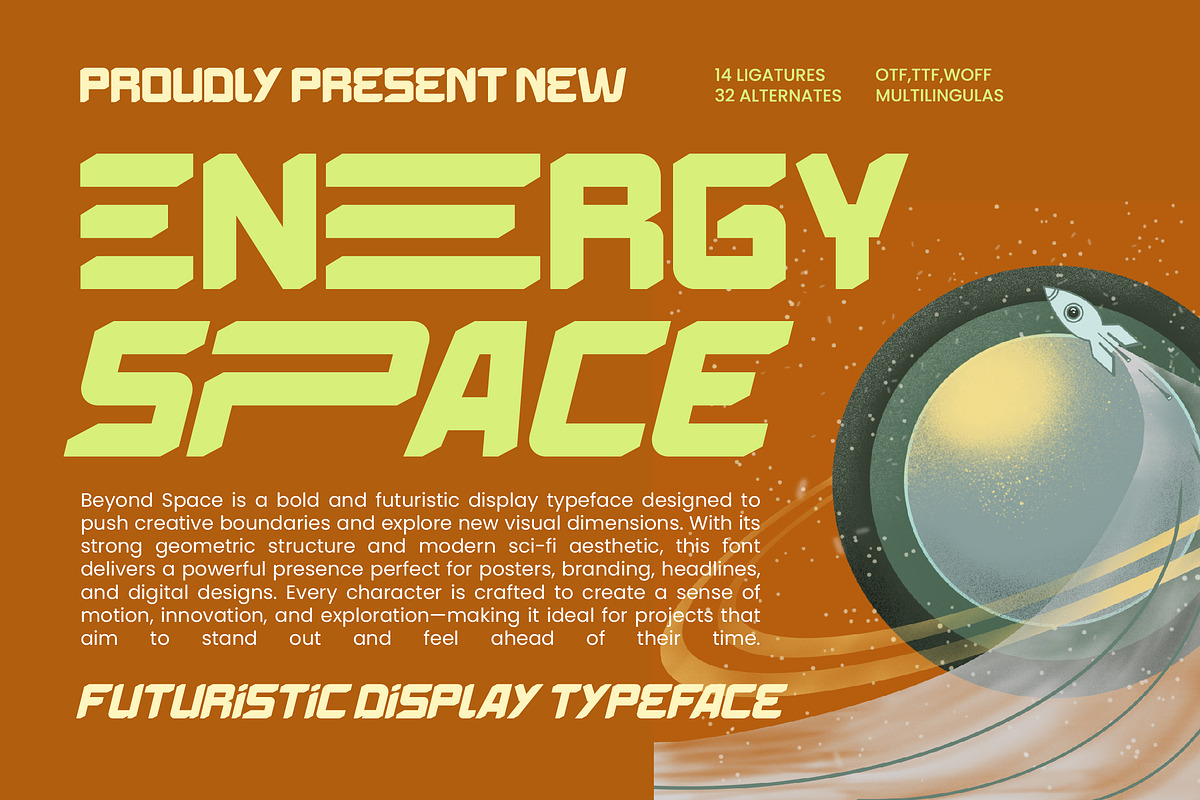 Energy Space Futuristic Display Sans, a Sans Serif Font by timelesstype.co (Photo 1 of 20)