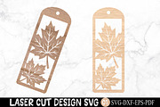Maple Leaf Bookmark SVG Laser Cut, an Object Graphic by Rose Art (Thumbnail 2 of 3)