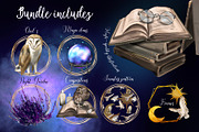 Watercolor Magic Owl, a Decorative Illustration by NNclipart (Thumbnail 2 of 8)